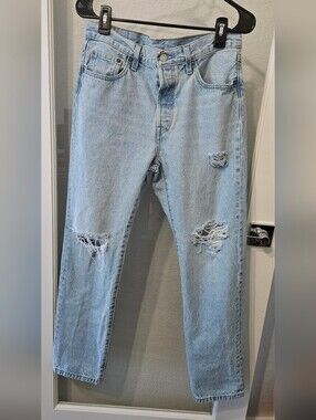 Levi's 501 Light Blue and White Interior Label